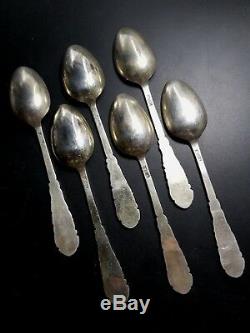 Sterling Silver lot of vintage coffee spoons 6 pcs 75 gr