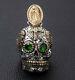 Sugar Skull 925 Sterling Silver Mens Pendant New For Chain Necklace Biker Gothic