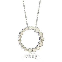 Suzy Levian Sterling Silver Natural Sapphire Circle Journey Pendant Necklace