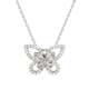 Suzy Levian Sterling Silver White Cubic Zirconia Butterfly Pendant