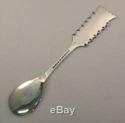 Swedish 1946 Figural Fancy Etched Boliden Set of 2 Silver Sterling Lapp Spoons