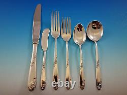 Sweetheart Rose by Lunt Sterling Silver Flatware Set for 12 Service 79 pieces