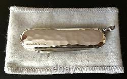 Swiss Army Knife, Sterling Silver Hammered, Victorinox 53029, New In Box