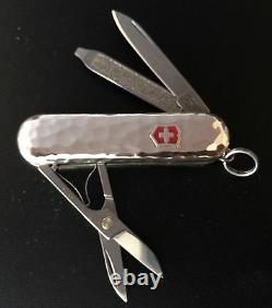 Swiss Army Knife, Sterling Silver Hammered, Victorinox 53029, New In Box