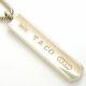 Tiffany&co. 1837 Bar Pendant Necklace Sterling Silver 925