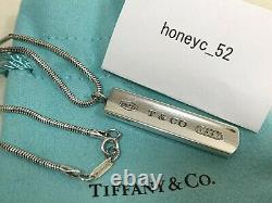 TIFFANY & Co. 1837 Bar Pendant Necklace Sterling Silver 925 withPorch DHL