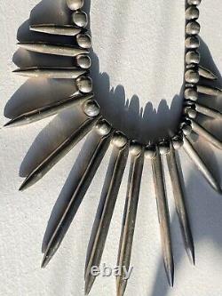 Taxco William Spratling Style Sterling Silver 925 Mexico'Needle Necklace