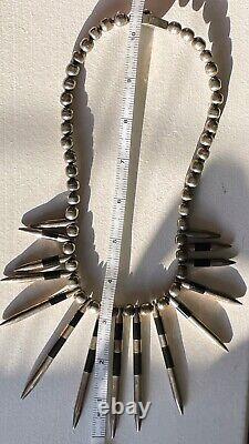 Taxco William Spratling Style Sterling Silver 925 Mexico'Needle Necklace