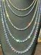 Tennis Chain Real Solid 925 Sterling Silver Single Row Iced Diamond Necklace