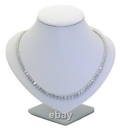 Tennis Riviera Necklace In 925 Sterling Silver 23.5 Carat 5A Cubic Zirconia 4mm