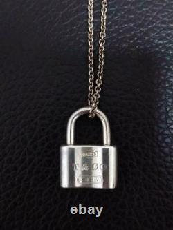 Tiffany & Co. 1837 Lock Pendant Necklace Sterling Silver 925 DHL