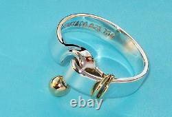 Tiffany & Co 18 Ct Gold & Sterling Silver 925 Hook & Eye Band Ring RRP £525