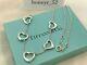 Tiffany & Co. 5 Open Heart Necklace Pendant Sterling Silver 925 Withbox