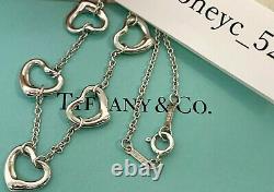 Tiffany & Co. 5 Open Heart Necklace Pendant Sterling Silver 925 withBOX
