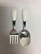 Tiffany & Co Cordis Sterling Silver Baby Fork Spoon Set No Mono
