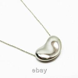 Tiffany & Co. Large Bean Necklace Pendant Sterling Silver 925 Elsa Peretti 20mm