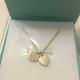 Tiffany & Co. Return To Mini Double Heart Pendant Necklace Sterling Silver H