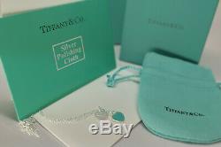 Tiffany & Co. Solid Sterling Silver 925 Necklace 16in New Blue Gift For Her