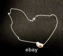 Tiffany & Co. Sterling Silver 925 Large Bean 20mm Pendant 16 Necklace NO BOX