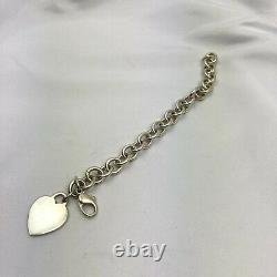 Tiffany & Co. Sterling Silver 925 Return to Heart Tag Charm Bracelet NO BOX