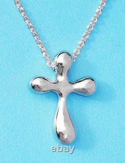 Tiffany & Co Sterling Silver Necklace Cross 16mm Elsa Peretti Pendant RRP £220