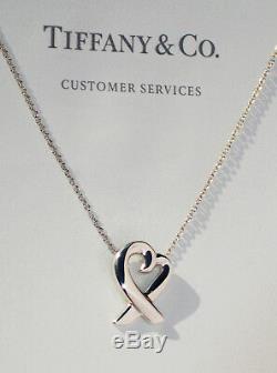 Tiffany & Co Sterling Silver Paloma Picasso Loving Heart Necklace