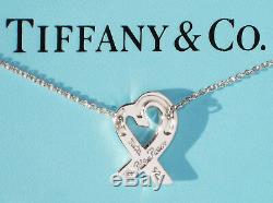 Tiffany & Co Sterling Silver Paloma Picasso Loving Heart Necklace