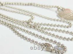 Tiffany & Co. Sterling Silver Return to Tiffany Heart Tag Ball Chain Necklace