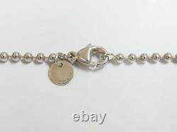 Tiffany & Co. Sterling Silver Return to Tiffany Heart Tag Ball Chain Necklace