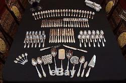 Tiffany Faneuil 101 Pce Sterling Silver Flatware Complete Set For 12 + 12 SRVRS