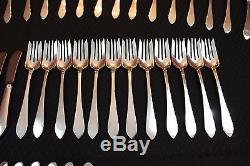Tiffany Faneuil 101 Pce Sterling Silver Flatware Complete Set For 12 + 12 SRVRS