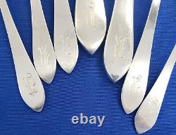 Tiffany Faneuil Sterling Silver Flatware 7pc for 8 Set of 56 Monogram R