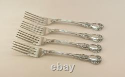 Towle Old Master Sterling Silver Place Forks Set of 4 7 1/4 No Monogram