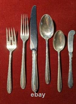 Towle Sterling Silver 6-Piece Place Setting Silver Flutes Pattern No Monogram