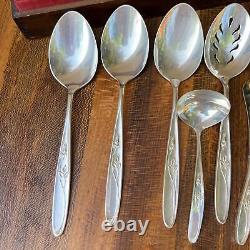 Towle Sterling Silver Rose Solitaire Pattern Flatware 50 pieces