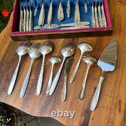 Towle Sterling Silver Rose Solitaire Pattern Flatware 50 pieces