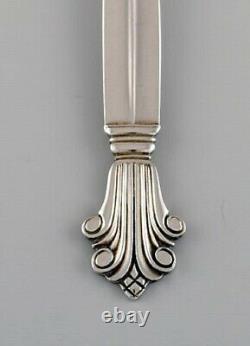 Twelve Georg Jensen Acanthus lunch forks in sterling silver