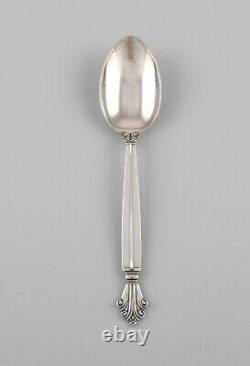 Twelve Georg Jensen Acanthus spoons in sterling silver