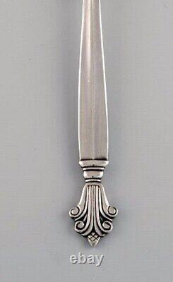 Twelve large Georg Jensen Acanthus teaspoons in sterling silver