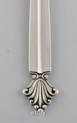 Two Georg Jensen Acanthus cold meat forks in sterling silver
