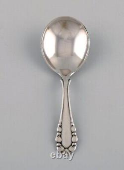 Two Georg Jensen Lily of the Valley jam spoons in sterling silver. Dated 1933-44