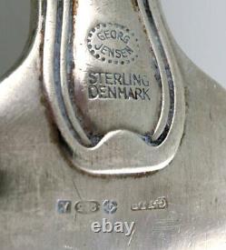 Two Georg Jensen Old Danish dinner forks in sterling silver