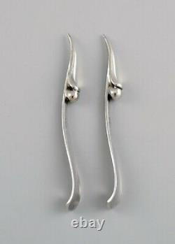 Two Georg Jensen nut / cocktail picks in sterling silver. Ornamental design