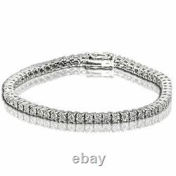 Unisex Tennis Bracelet Natural Round Diamond in Sterling Silver 1/4 Carats 7