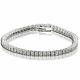 Unisex Tennis Bracelet Natural Round Diamond In Sterling Silver 1/4 Carats 7