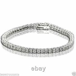Unisex Tennis Bracelet with Natural Round Diamond in Sterling Silver 1/4 Carats