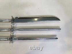 VTG Tuttle Silversmith Boston Sterling Silver Handle Cutlery Knife & 2 Sharpener