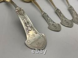Vintage Gorham Sterling Silver Corinthian Dessert Spoons & Ladle #aa194