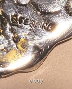 Vintage Large Sterling Silver Reticulated Serving Spoon