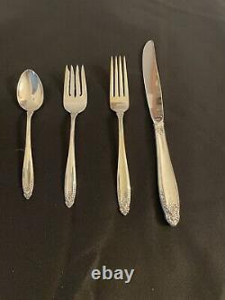 Vintage Prelude Sterling silver flatware 4-piece place setting No Monogram